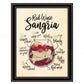 Red Wine Sangria 1 Black Framed Print Wall Art