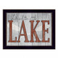Life is Better at the Lake 3 Black Framed Print Wall Art