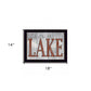 Life is Better at the Lake 3 Black Framed Print Wall Art