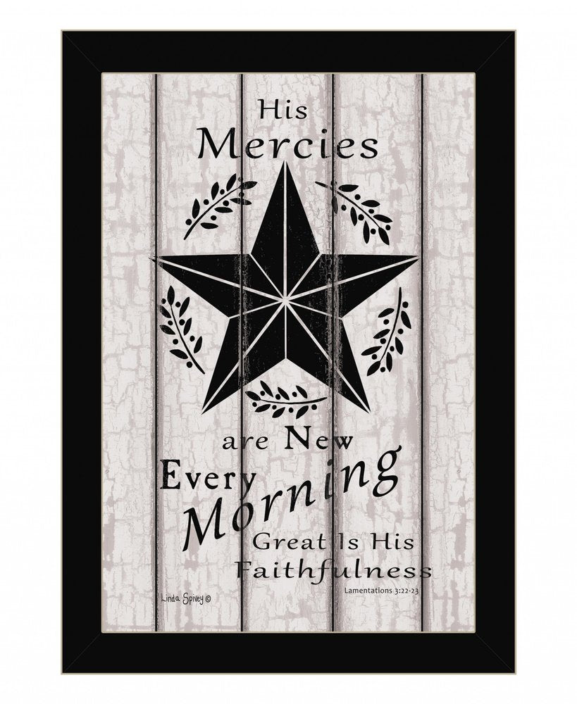 His Mercies are New Every Morning 1 Black Framed Print Wall Art