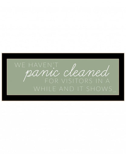 Panic Cleaned 3 Black Framed Print Wall Art