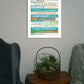Live in the Present 4 White Framed Print Wall Art