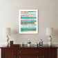 Live in the Present 4 White Framed Print Wall Art