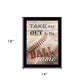 Take Me Out to the Ball Game 3 Black Framed Print Wall Art