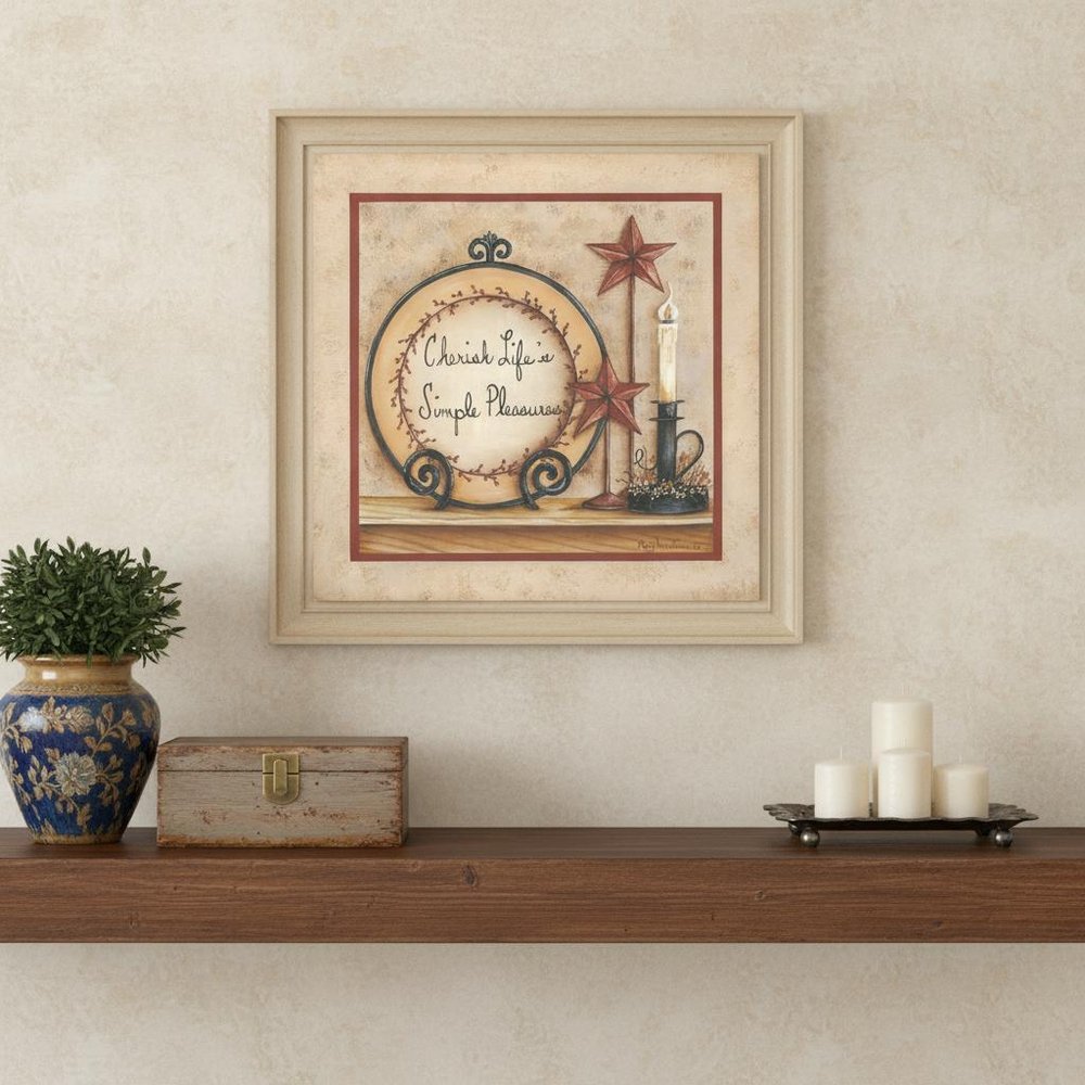 Simple Pleasures 4 White Framed Print Wall Art