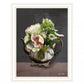 Vintage Floral Tea Pot 2 Black Framed Print Kitchen Wall Art