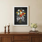 Tropical Sprig 1 White Framed Print Wall Art