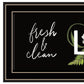 Laundry Fresh and Clean 1 Black Framed Print Bathroom Wall Art