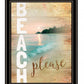 Beach Please 2 Black Framed Print Wall Art
