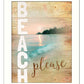 Beach Please 3 White Framed Print Wall Art