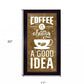 Coffee Is Always A Good Idea Black Framed Print Wall Art
