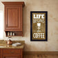Life Begins after Coffee 1 Black Framed Print Wall Art