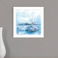 Serenity Sloop 1 White Framed Print Wall Art