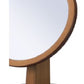 10" Brown Round Framed Makeup Shaving Tabletop Mirror