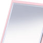 9" Pink Wood Square Freestanding Framed Makeup Shaving Tabletop Mirror