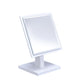 9" White Wood Square Freestanding Framed Makeup Shaving Tabletop Mirror