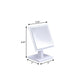9" White Wood Square Freestanding Framed Makeup Shaving Tabletop Mirror