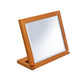 8" Brown Wood Framed Freestanding Makeup Shaving Tabletop Mirror