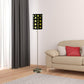 66" Steel Novelty Floor Lamp With Black And Green Drum Shade