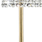 65" Gold And White Novelty Floor Lamp With White Fabric Drum Shade