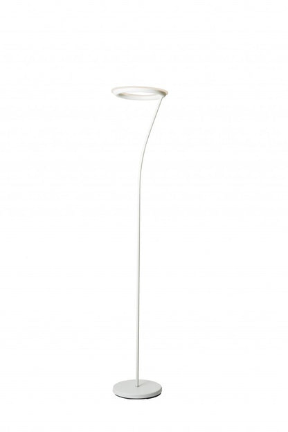 73" White LED Torchiere Floor Lamp With White