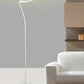 73" White LED Torchiere Floor Lamp With White