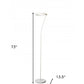 73" White LED Torchiere Floor Lamp With White