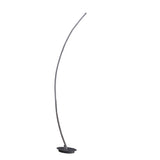62" Silver And Soft White Arc LED Floor Lamp