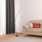 62" Silver And Soft White Arc LED Floor Lamp