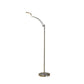 54" Silver Adjustable LED Task Floor Lamp With Silver