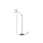 54" Silver Adjustable LED Task Floor Lamp With Silver