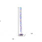 49" Silver LED Column Floor Lamp With Clear Acrylic Drum Shade