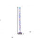 49" Silver LED Column Floor Lamp With Clear Acrylic Drum Shade