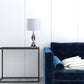 24" Silver Crystal Standard Table Lamp With White Shade