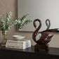 17" Marbleized Cherry Brown Dove Figurine Sculpture