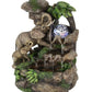 11" Gray  Polyresin Elephant Tabletop Fountain with Light