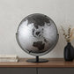 21" Black And Silver Modern Polyresin Globe