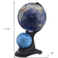 18" Blue Black And Navy Polyresin Dual Globe