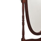 59" Brown Cherry Oval Framed Cheval Standing Mirror