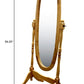 60" White Oval Wood Framed Freestanding Cheval Mirror