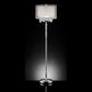 63" Silver Three Light Candelabra Floor Lamp With White Fabric Drum Shade