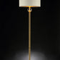 63" Gold Column Floor Lamp With Off White Metal Drum Shade