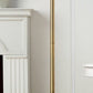 63" Gold Column Floor Lamp With Off White Metal Drum Shade