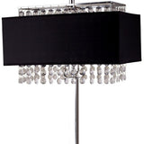 28" Silver Bedside Lamp With Shade