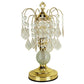 15" Gold And Faux Crystals Chandelier Style Table Lamp
