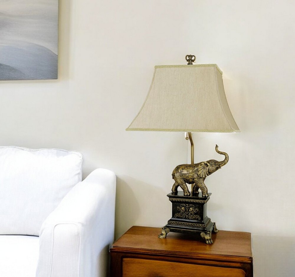 Antique Elephant Table Lamp