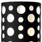 33" Steel Mod Table Lamp With Black And Red Drum Shade