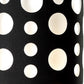 33" Steel Mod Table Lamp With Black And Red Drum Shade
