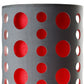 33" Gray and Red Mod Dot Novelty Table Lamp