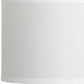 19" Silver Bedside Table Lamp With White Drum Shade